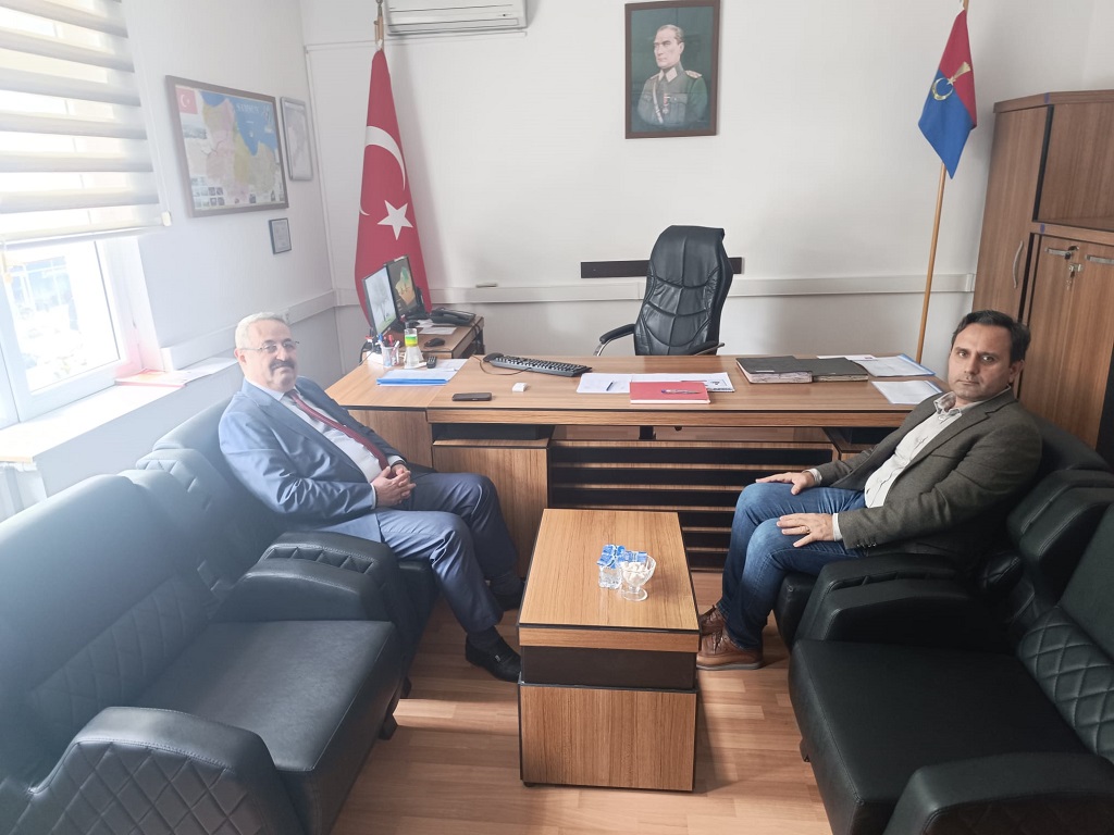  Kaymakam SAĞLAM,Çarşamba İlçe Jandarma Komutan V. olarak  atanan Jandarma Yarbay Murat BAYKUT  ziyaret etti 
